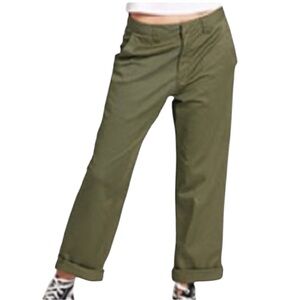 VOLCOM NWT Chickie High Waisted Chino Pants in Moss Green Size 16W — NWT